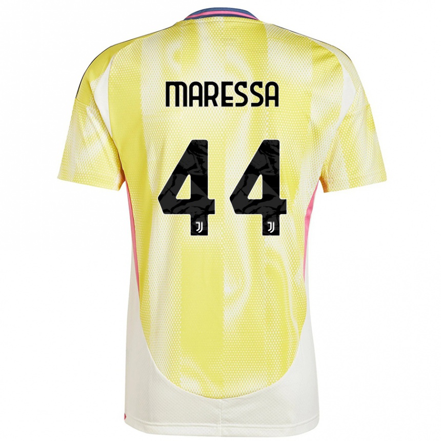 Niño Fútbol Camiseta Tommaso Maressa #44 Amarillo Solar 2ª Equipación 2024/25