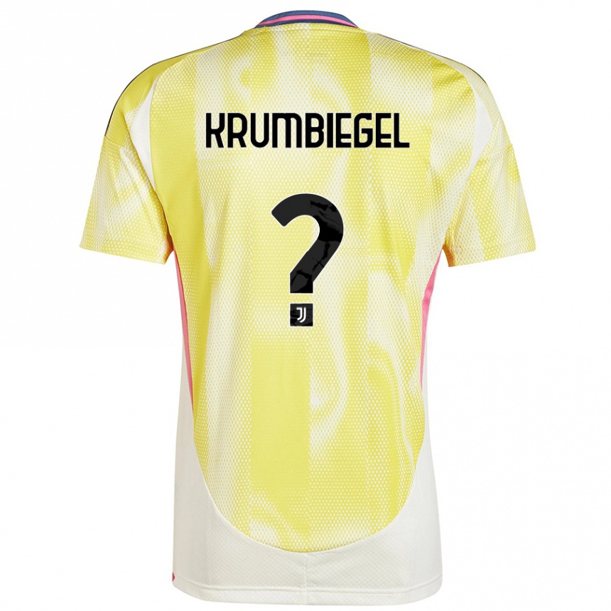 Niño Fútbol Camiseta Paulina Krumbiegel #0 Amarillo Solar 2ª Equipación 2024/25