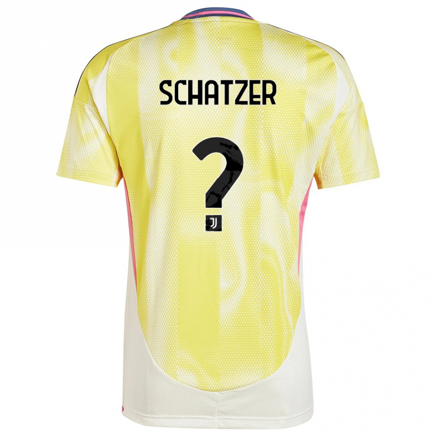 Niño Fútbol Camiseta Eva Schatzer #0 Amarillo Solar 2ª Equipación 2024/25