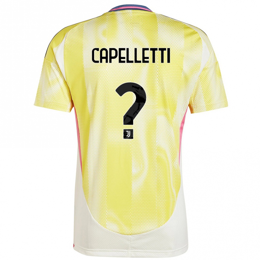 Niño Fútbol Camiseta Alessia Capelletti #0 Amarillo Solar 2ª Equipación 2024/25