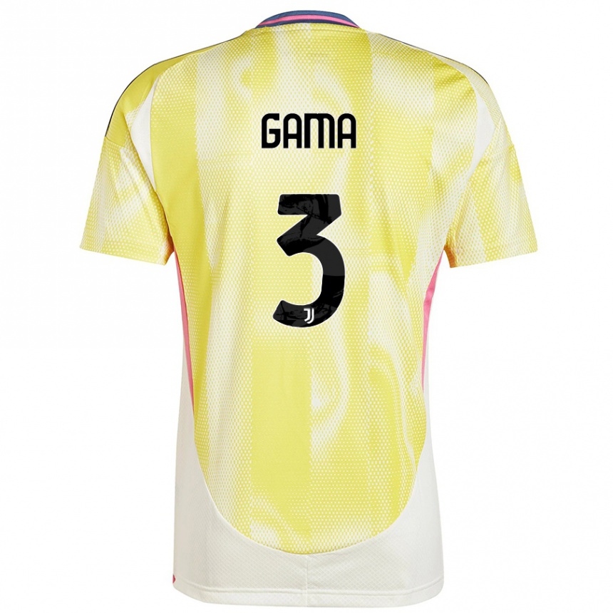 Niño Fútbol Camiseta Sara Gama #3 Amarillo Solar 2ª Equipación 2024/25