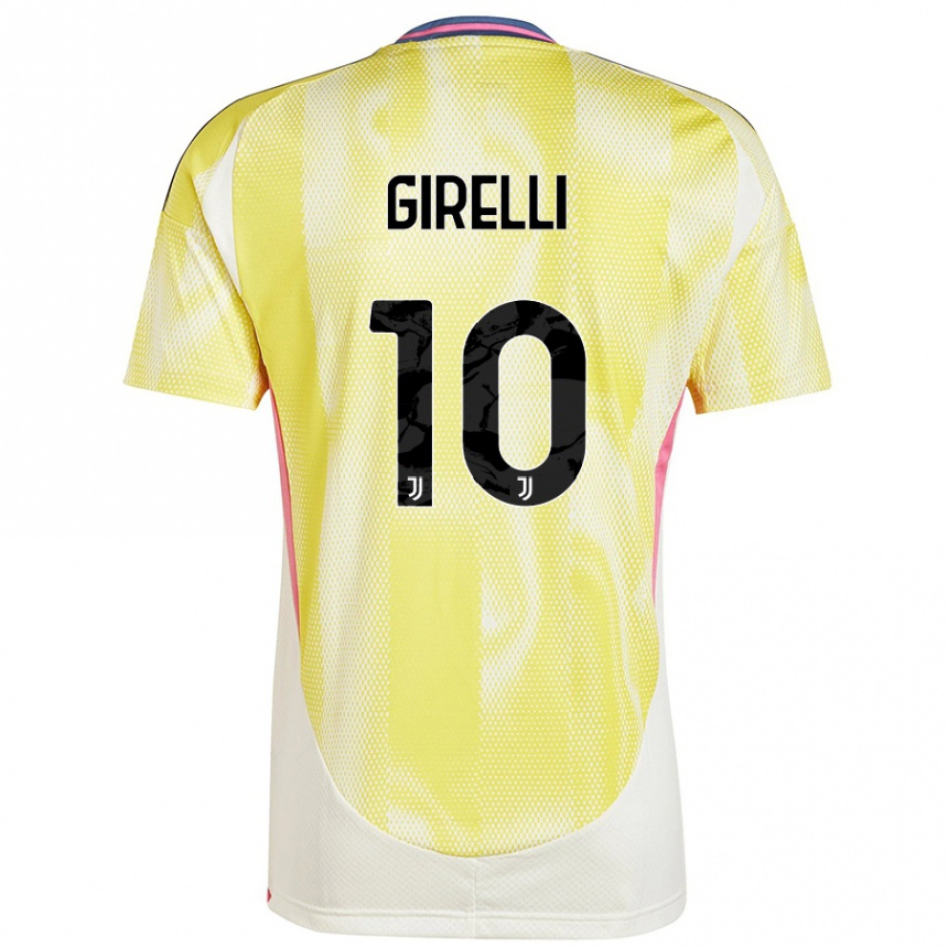 Niño Fútbol Camiseta Cristiana Girelli #10 Amarillo Solar 2ª Equipación 2024/25