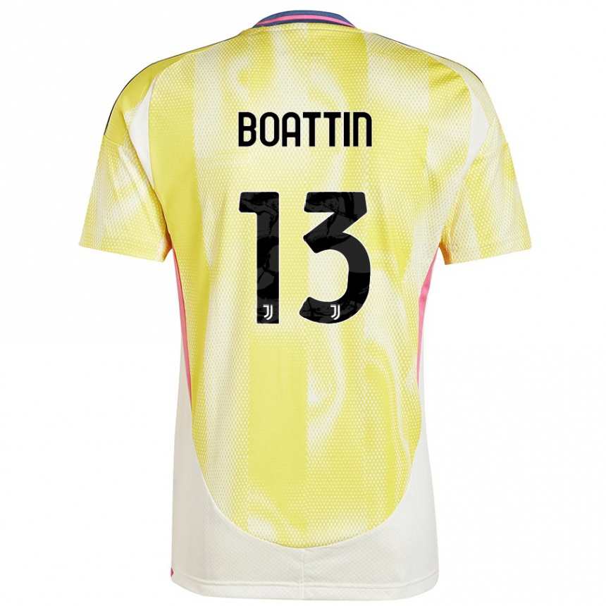 Niño Fútbol Camiseta Lisa Boattin #13 Amarillo Solar 2ª Equipación 2024/25