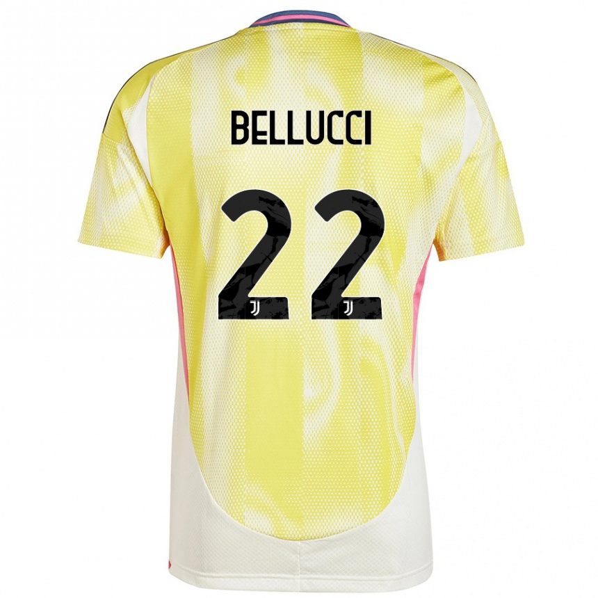 Niño Fútbol Camiseta Melissa Bellucci #22 Amarillo Solar 2ª Equipación 2024/25