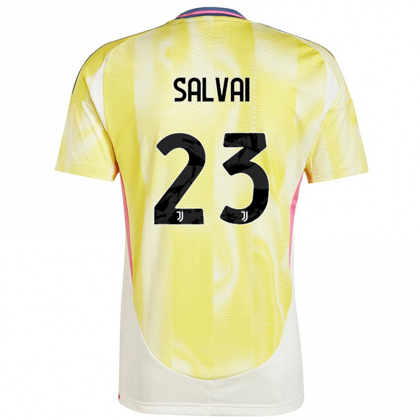 Niño Fútbol Camiseta Cecilia Salvai #23 Amarillo Solar 2ª Equipación 2024/25