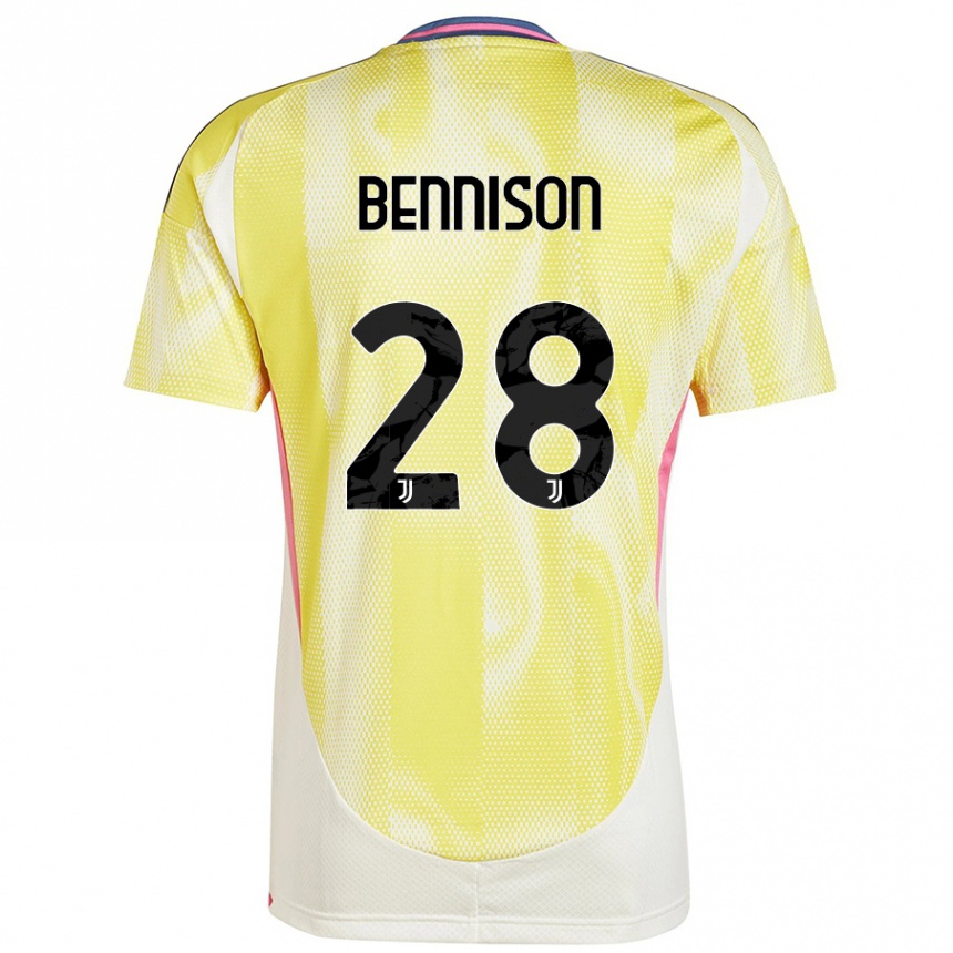 Niño Fútbol Camiseta Hanna Bennison #28 Amarillo Solar 2ª Equipación 2024/25