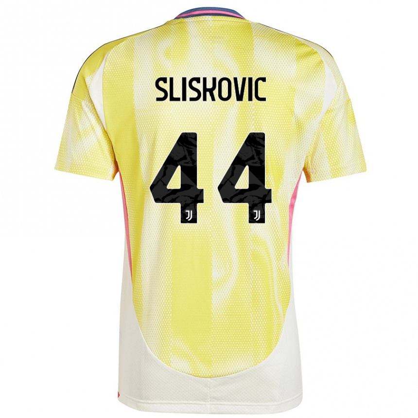 Niño Fútbol Camiseta Gloria Slišković #44 Amarillo Solar 2ª Equipación 2024/25