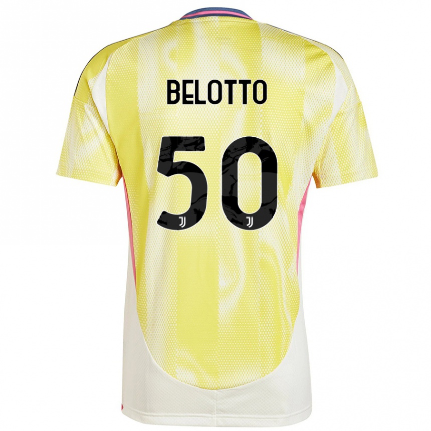 Niño Fútbol Camiseta Soledad Belotto #50 Amarillo Solar 2ª Equipación 2024/25