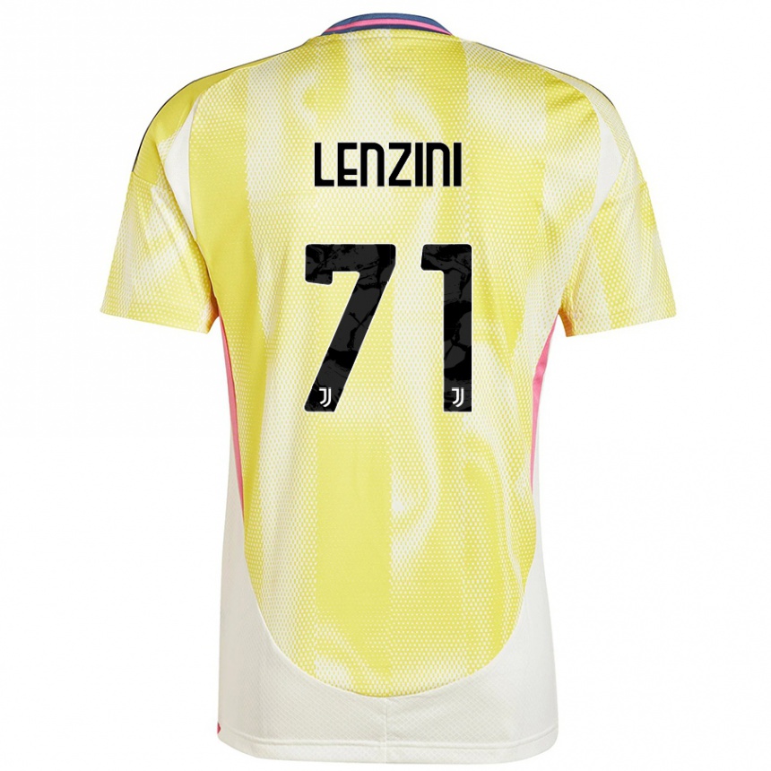 Niño Fútbol Camiseta Martina Lenzini #71 Amarillo Solar 2ª Equipación 2024/25