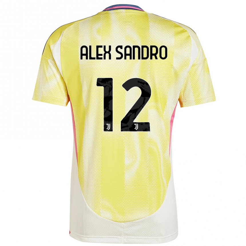 Niño Fútbol Camiseta Alex Sandro #12 Amarillo Solar 2ª Equipación 2024/25