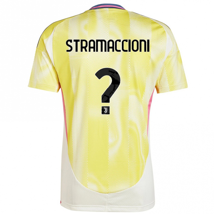 Niño Fútbol Camiseta Diego Stramaccioni #0 Amarillo Solar 2ª Equipación 2024/25