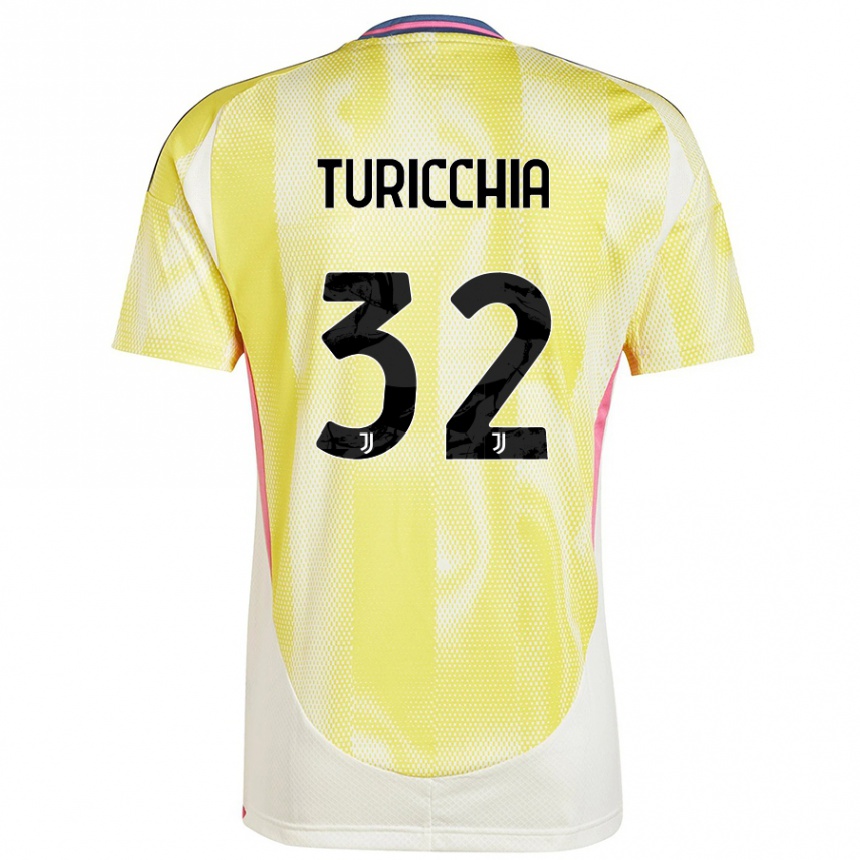 Niño Fútbol Camiseta Riccardo Turicchia #32 Amarillo Solar 2ª Equipación 2024/25