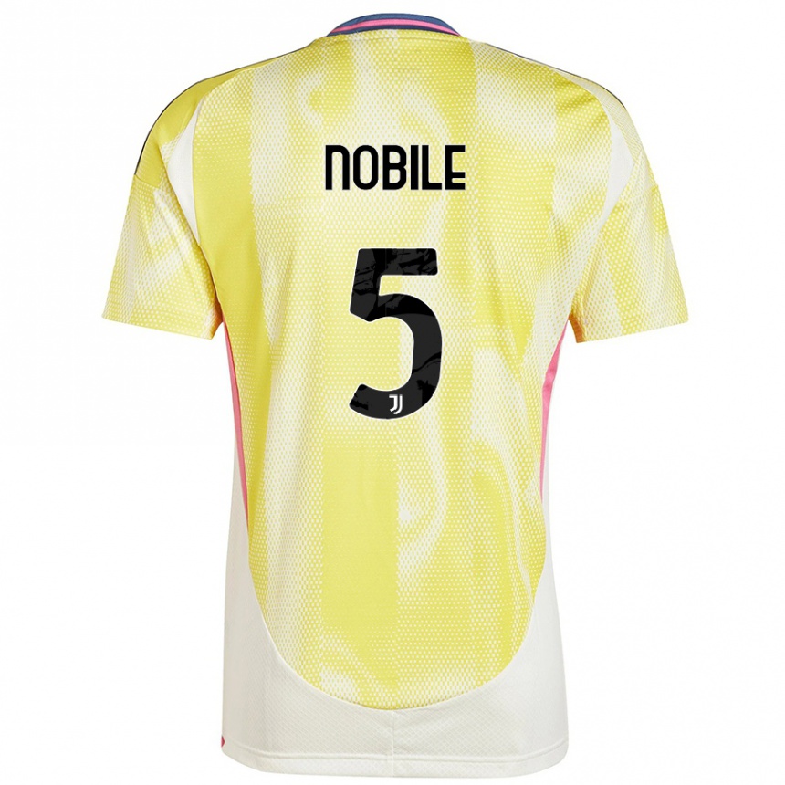 Niño Fútbol Camiseta Riccardo Nobile #5 Amarillo Solar 2ª Equipación 2024/25