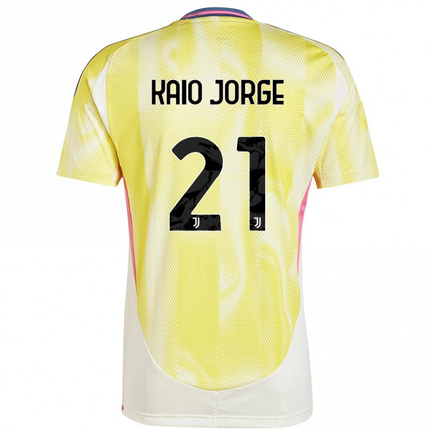 Niño Fútbol Camiseta Kaio Jorge #21 Amarillo Solar 2ª Equipación 2024/25