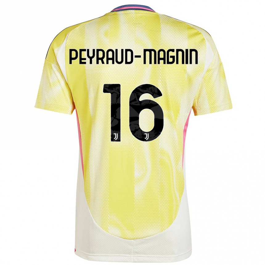 Niño Fútbol Camiseta Pauline Peyraud-Magnin #16 Amarillo Solar 2ª Equipación 2024/25