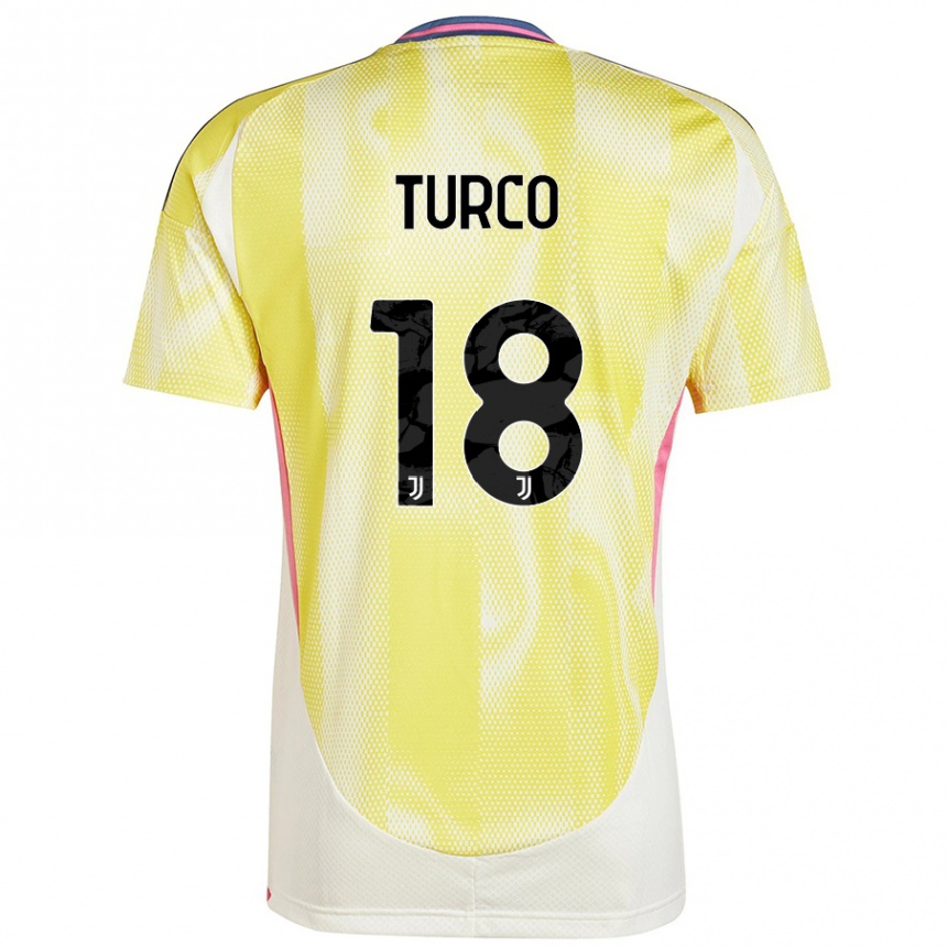 Niño Fútbol Camiseta Nicolo Turco #18 Amarillo Solar 2ª Equipación 2024/25