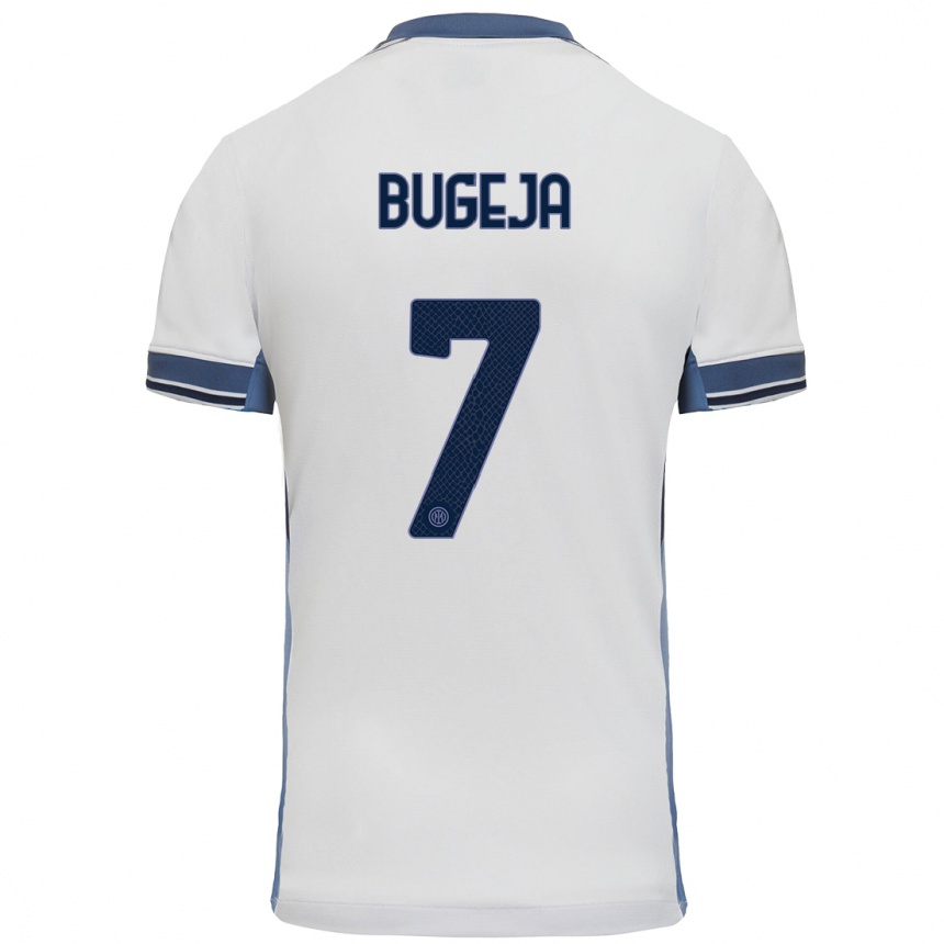 Niño Fútbol Camiseta Haley Bugeja #7 Blanco Gris 2ª Equipación 2024/25