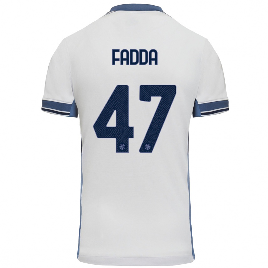 Niño Fútbol Camiseta Paola Fadda #47 Blanco Gris 2ª Equipación 2024/25