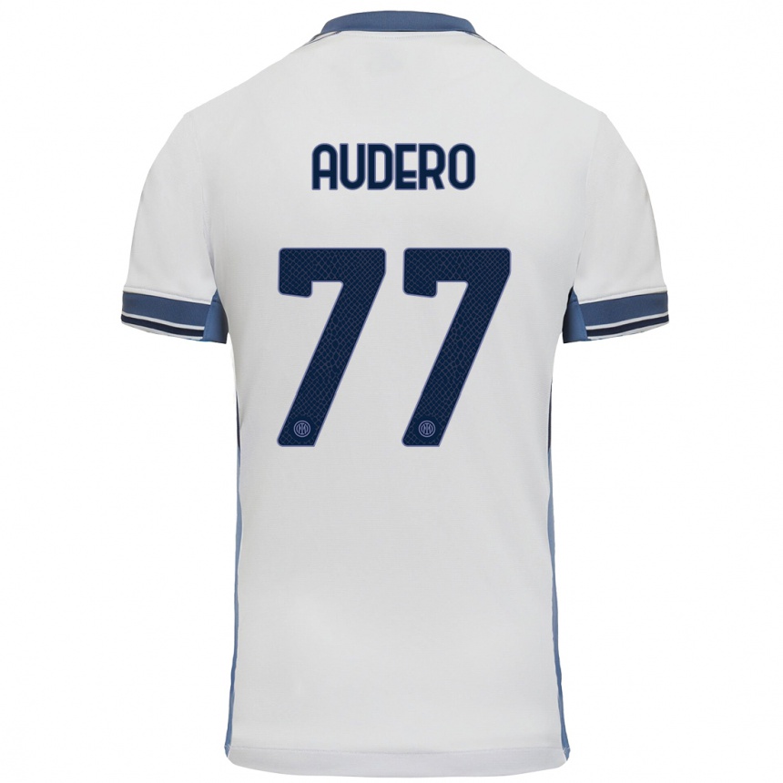 Niño Fútbol Camiseta Emil Audero #77 Blanco Gris 2ª Equipación 2024/25