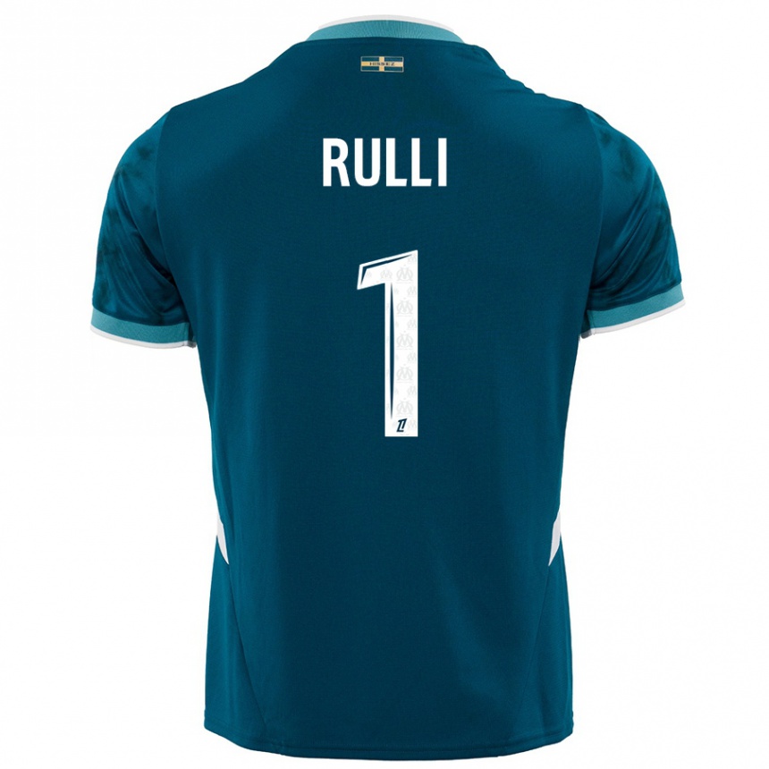 Niño Fútbol Camiseta Gerónimo Rulli #1 Azul Turquesa 2ª Equipación 2024/25