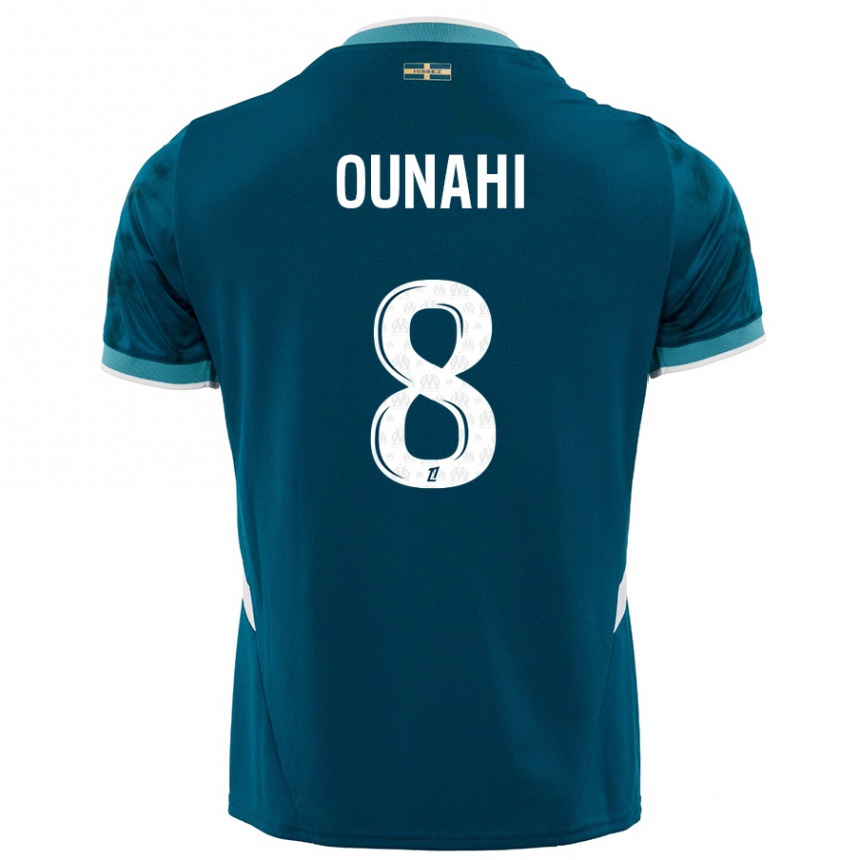 Niño Fútbol Camiseta Azzedine Ounahi #8 Azul Turquesa 2ª Equipación 2024/25