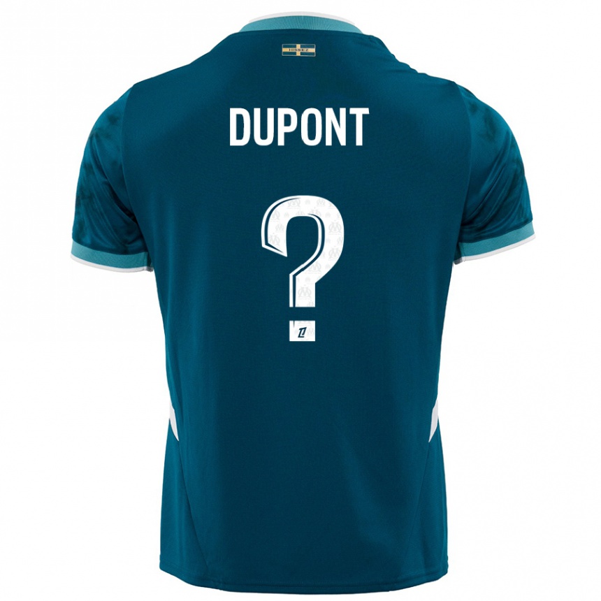 Niño Fútbol Camiseta Hugo Dupont #0 Azul Turquesa 2ª Equipación 2024/25