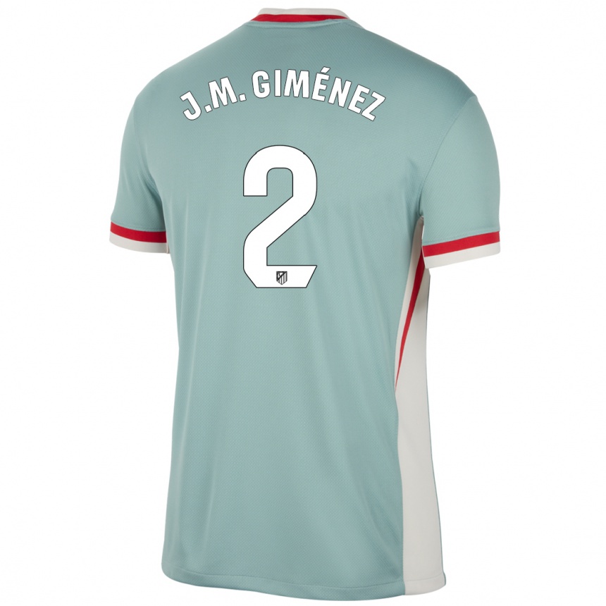 Niño Fútbol Camiseta José María Giménez #2 Beige Claro Azul 2ª Equipación 2024/25