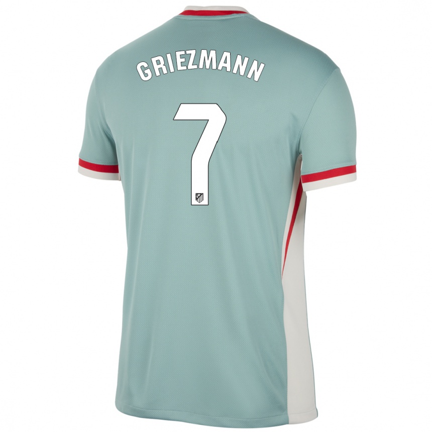 Niño Fútbol Camiseta Antoine Griezmann #7 Beige Claro Azul 2ª Equipación 2024/25