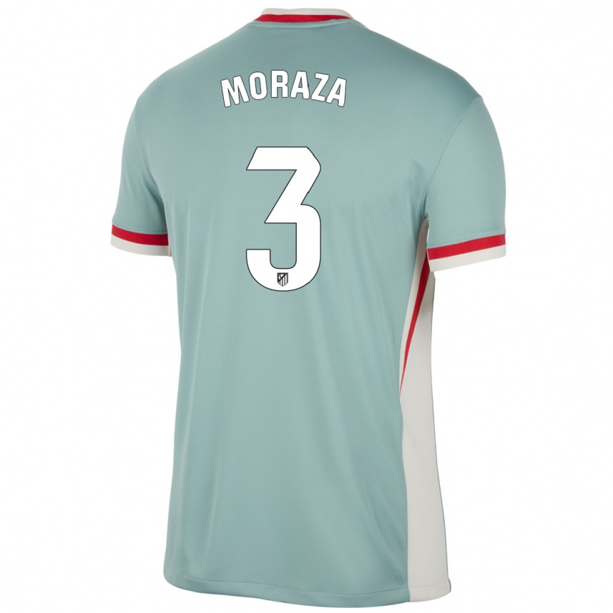 Niño Fútbol Camiseta Ainhoa Moraza #3 Beige Claro Azul 2ª Equipación 2024/25