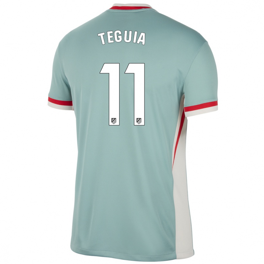 Niño Fútbol Camiseta Cedric Teguia #11 Beige Claro Azul 2ª Equipación 2024/25