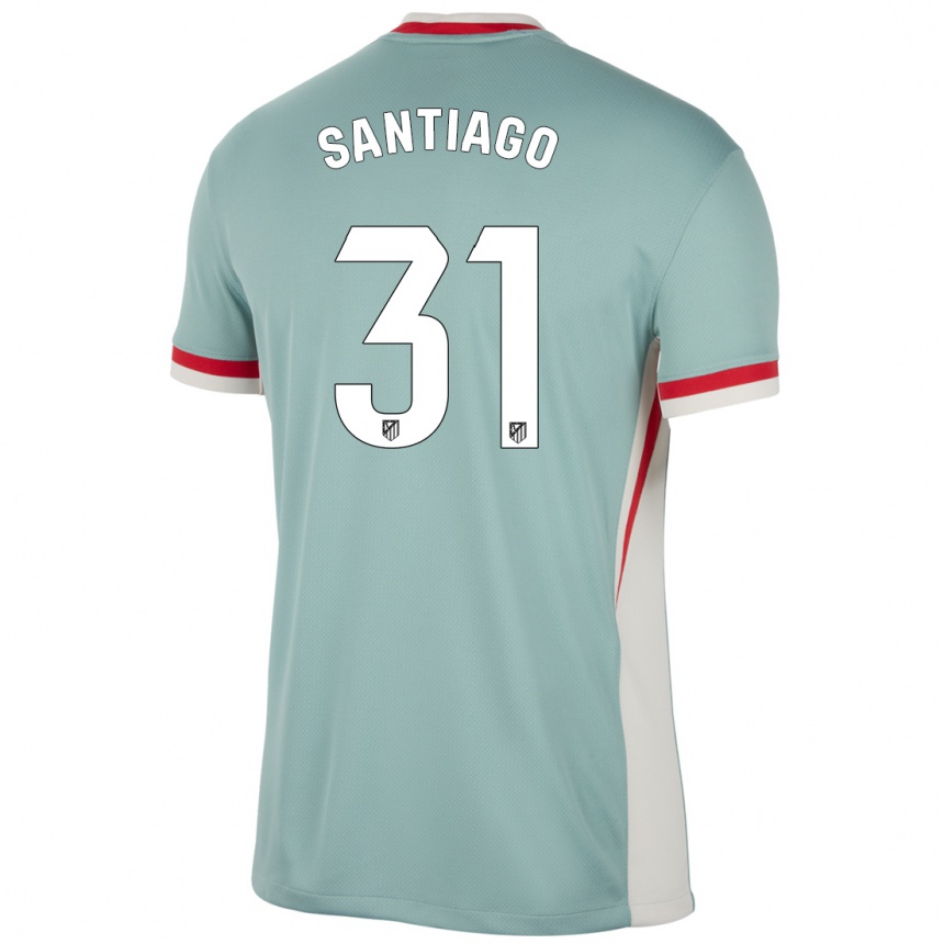 Niño Fútbol Camiseta Abraham Santiago #31 Beige Claro Azul 2ª Equipación 2024/25