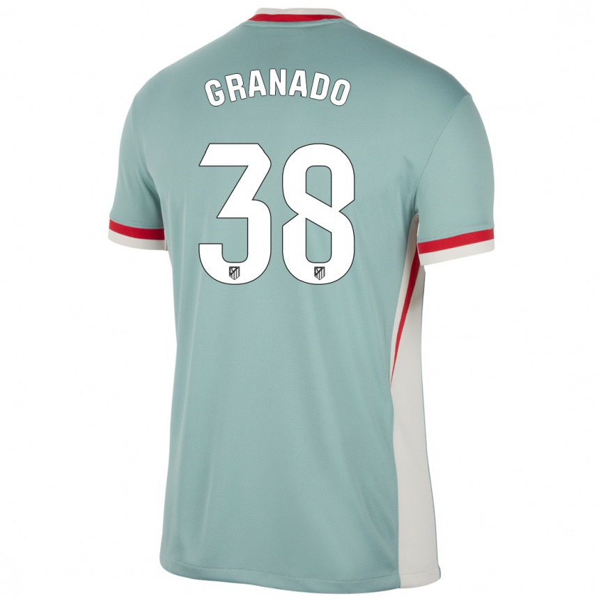 Niño Fútbol Camiseta Adrian Granado #38 Beige Claro Azul 2ª Equipación 2024/25