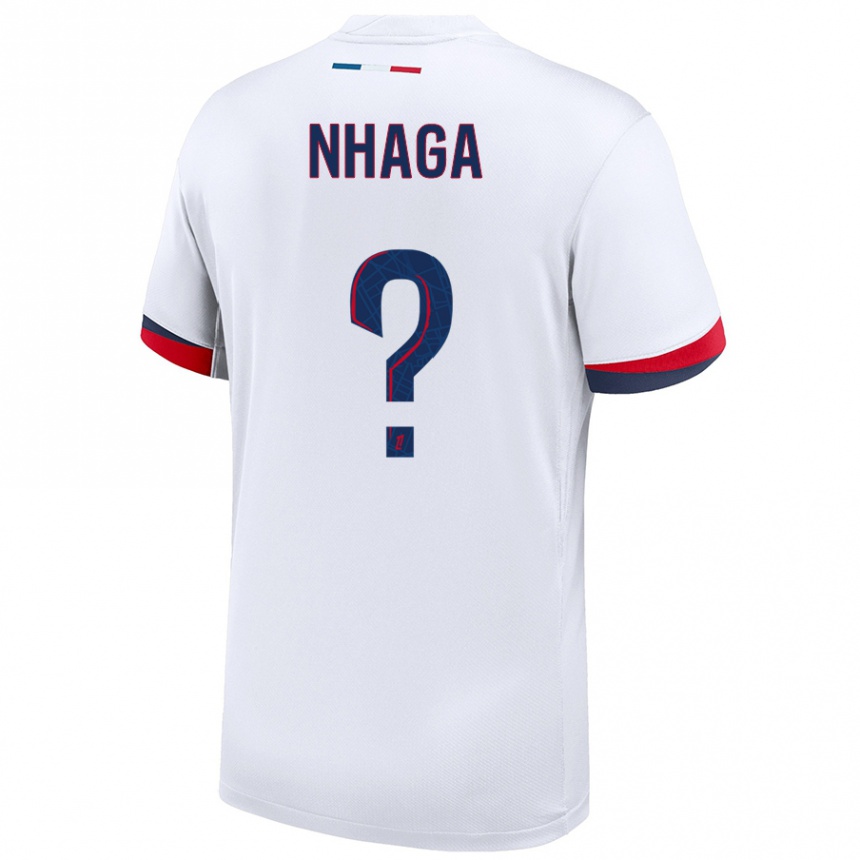 Niño Fútbol Camiseta Serif Nhaga #0 Blanco Azul Rojo 2ª Equipación 2024/25