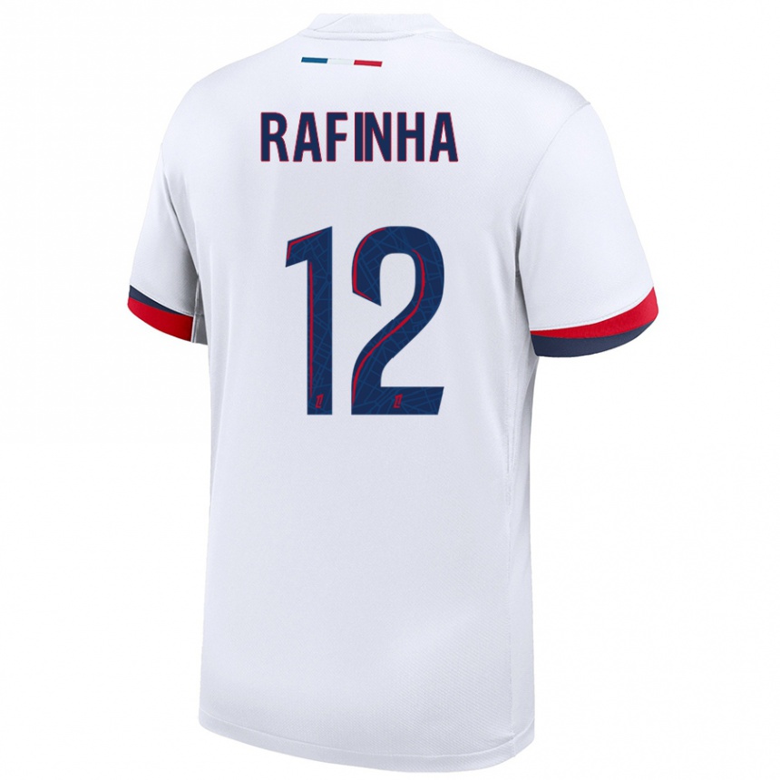 Niño Fútbol Camiseta Rafinha #12 Blanco Azul Rojo 2ª Equipación 2024/25