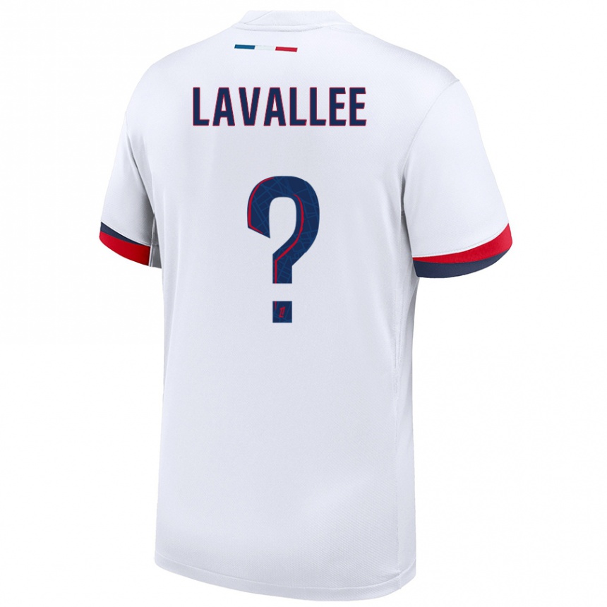 Niño Fútbol Camiseta Lucas Lavallee #0 Blanco Azul Rojo 2ª Equipación 2024/25