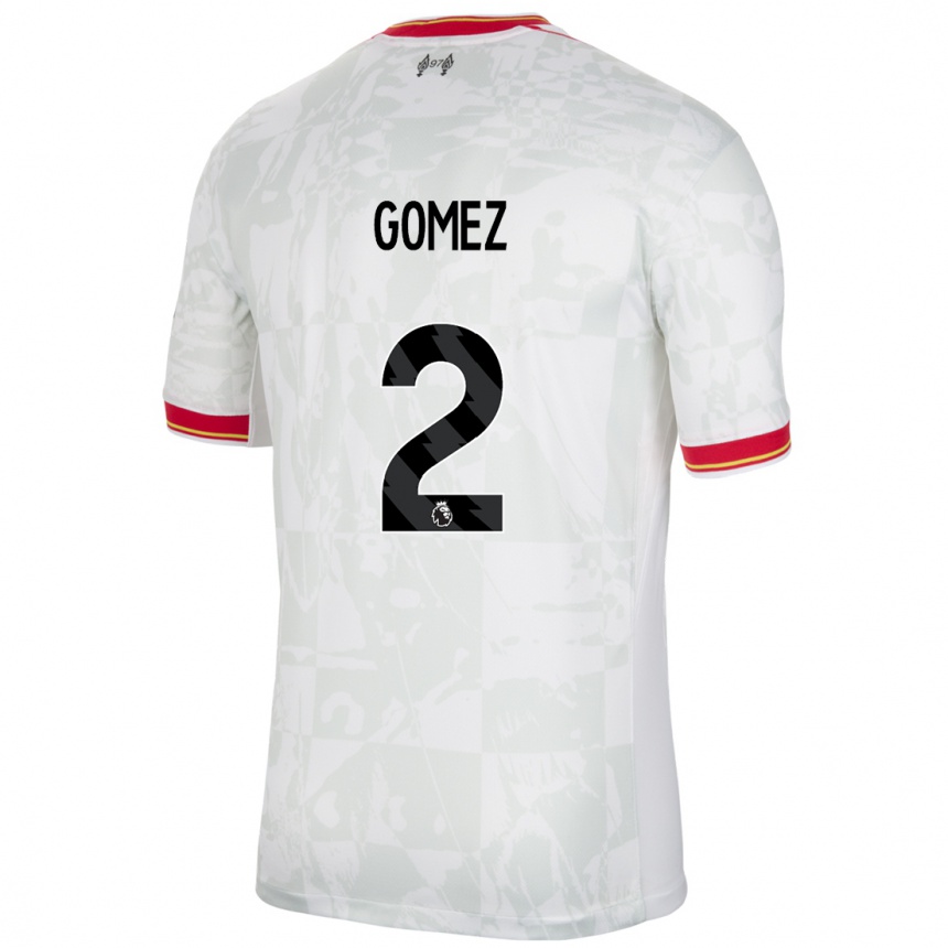 Niño Fútbol Camiseta Joe Gomez #2 Blanco Rojo Negro Equipación Tercera 2024/25