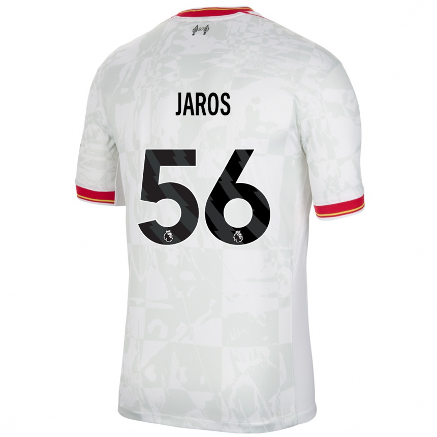 Niño Fútbol Camiseta Vitezslav Jaros #56 Blanco Rojo Negro Equipación Tercera 2024/25