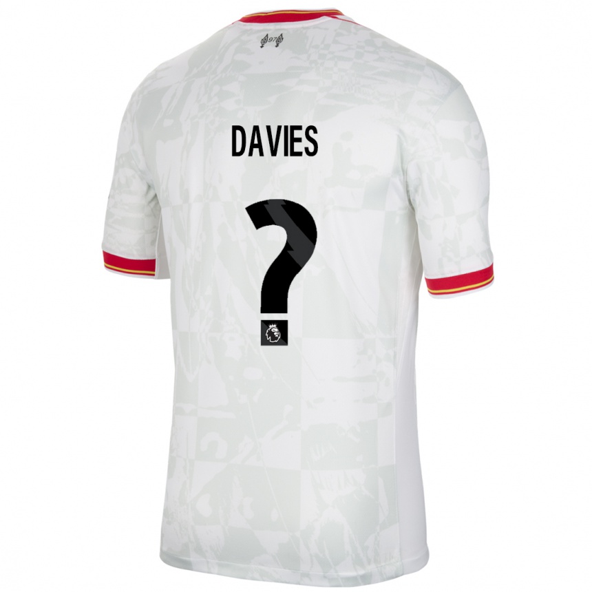 Niño Fútbol Camiseta Harvey Davies #0 Blanco Rojo Negro Equipación Tercera 2024/25