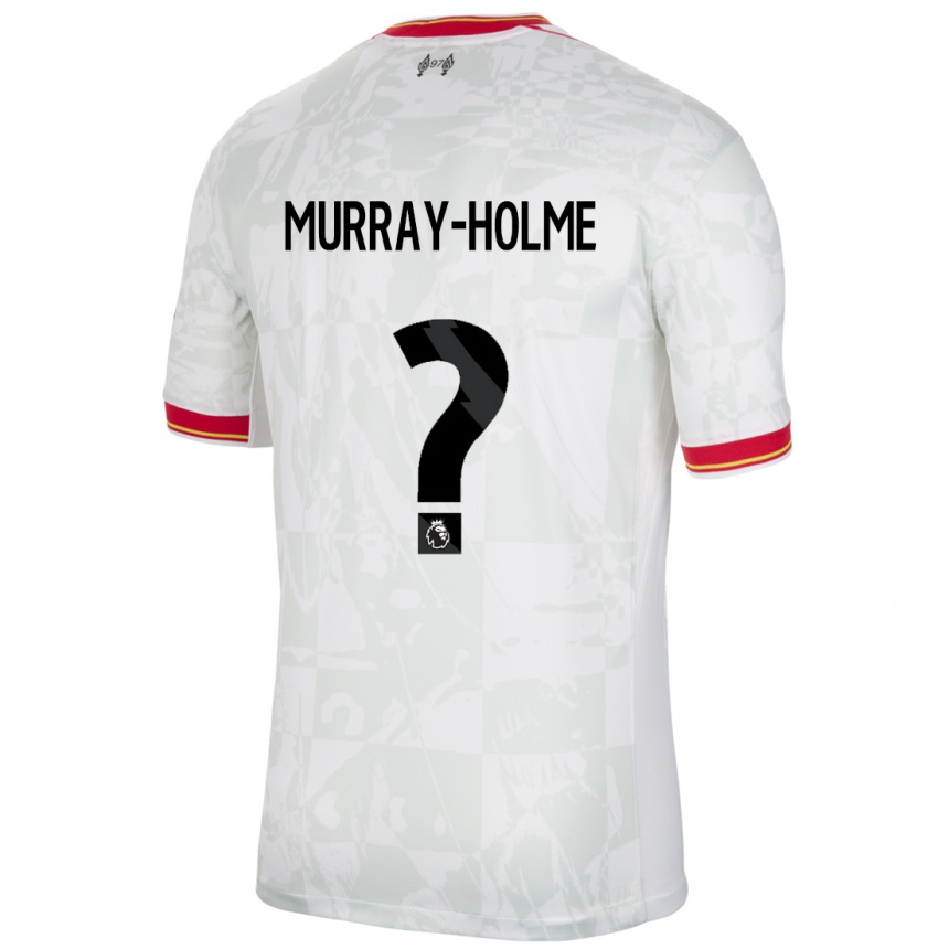 Niño Fútbol Camiseta Hadyn Murray-Holme #0 Blanco Rojo Negro Equipación Tercera 2024/25