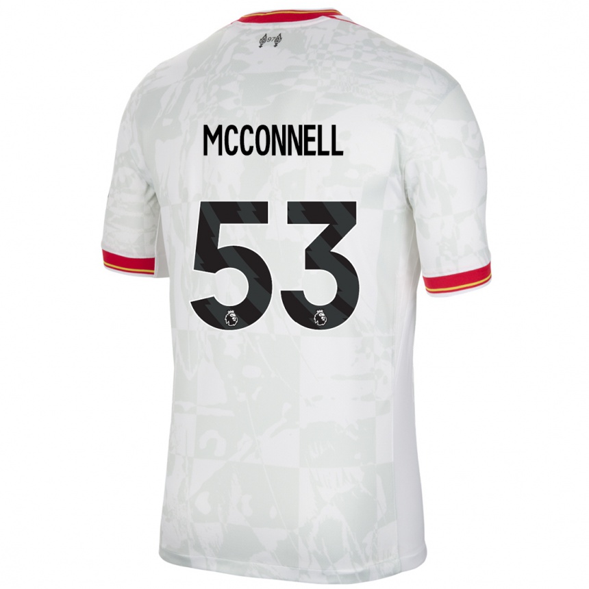 Niño Fútbol Camiseta James Mcconnell #53 Blanco Rojo Negro Equipación Tercera 2024/25