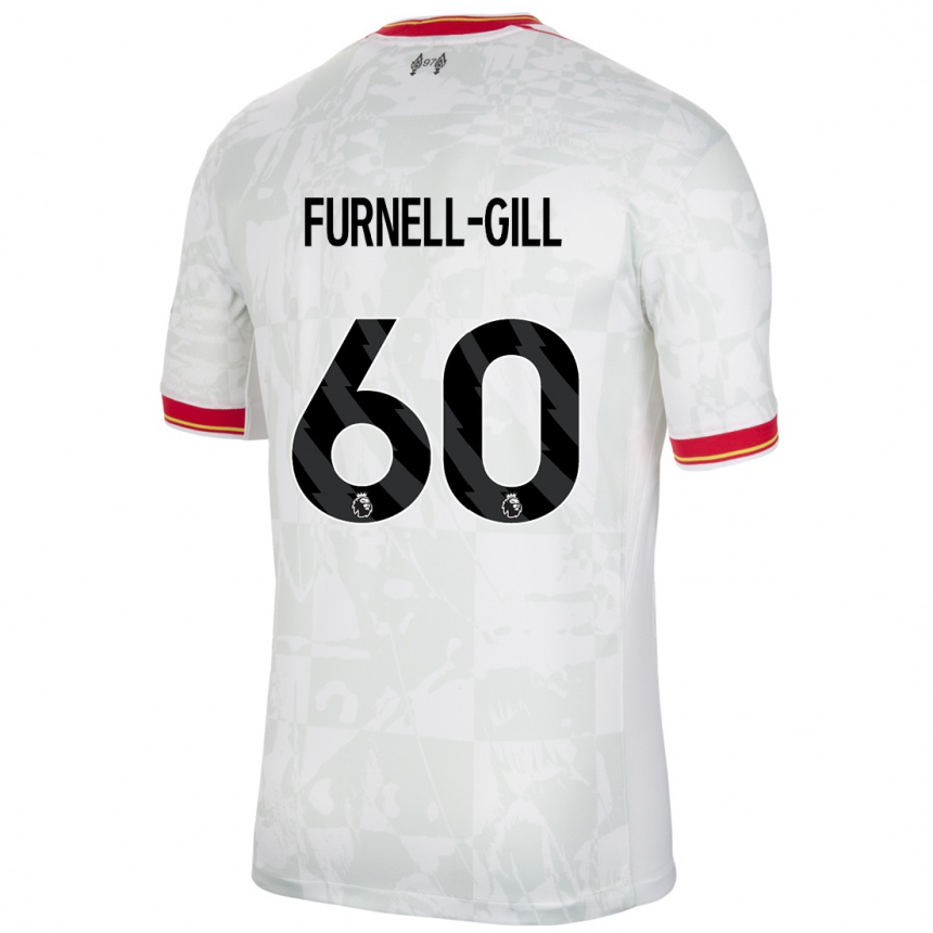 Niño Fútbol Camiseta Luca Furnell-Gill #60 Blanco Rojo Negro Equipación Tercera 2024/25