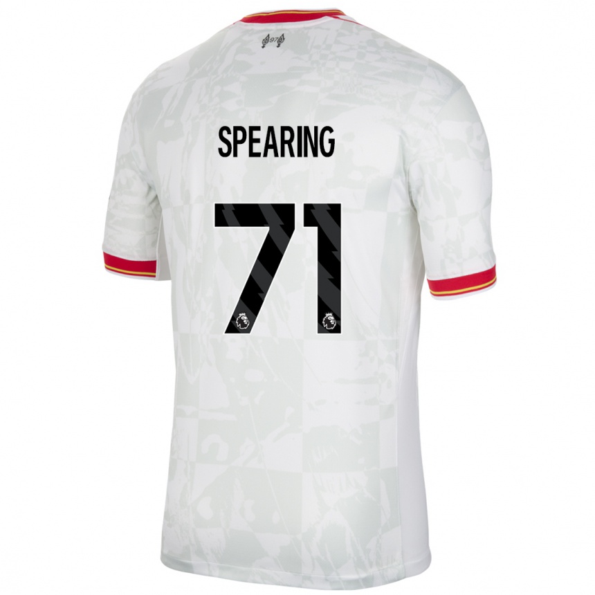 Niño Fútbol Camiseta Jay Spearing #71 Blanco Rojo Negro Equipación Tercera 2024/25