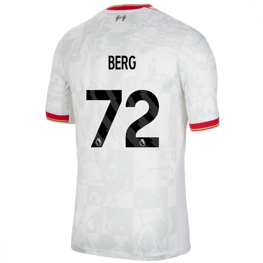 Niño Fútbol Camiseta Sepp Van Den Berg #72 Blanco Rojo Negro Equipación Tercera 2024/25