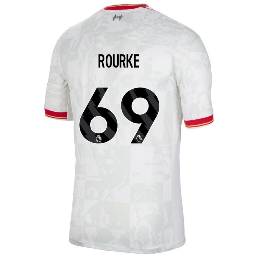 Niño Fútbol Camiseta Fidel O'rourke #69 Blanco Rojo Negro Equipación Tercera 2024/25