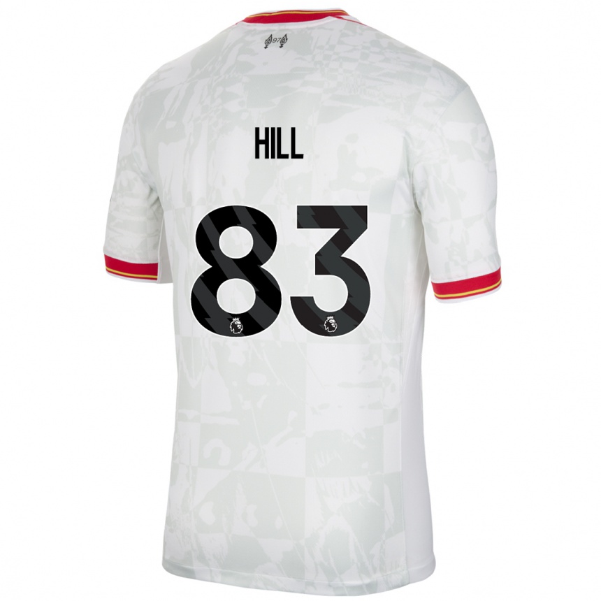 Niño Fútbol Camiseta Thomas Hill #83 Blanco Rojo Negro Equipación Tercera 2024/25