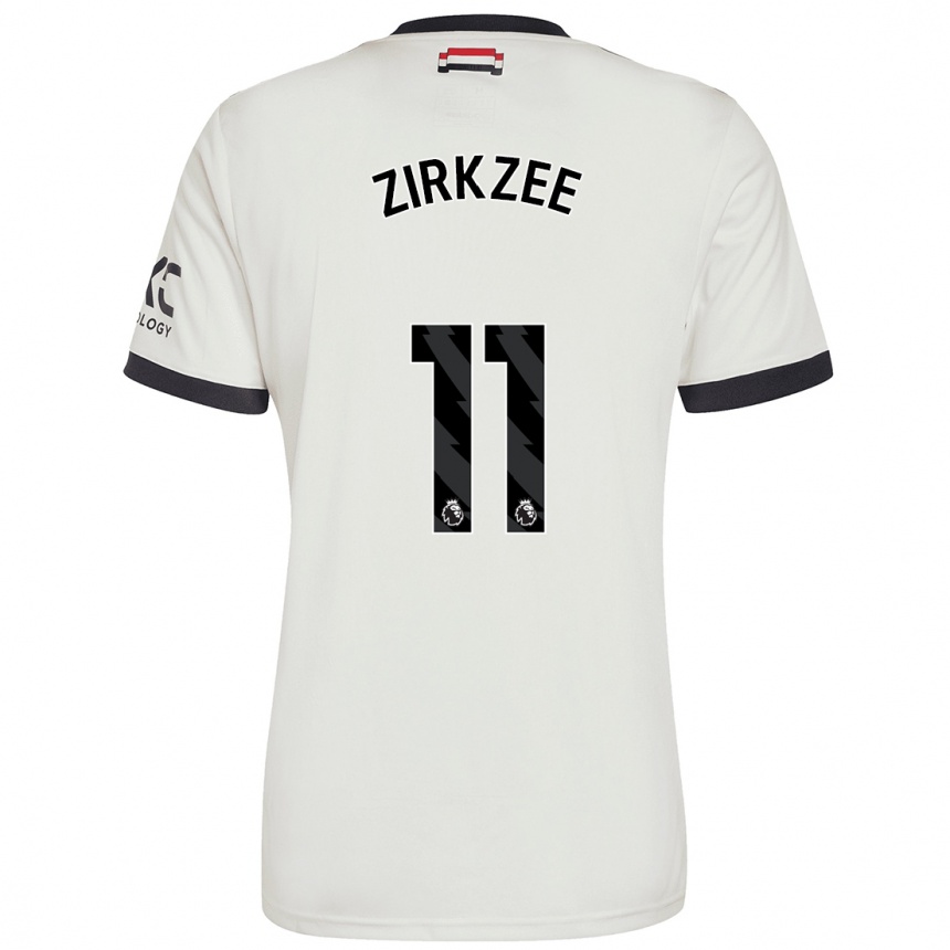 Niño Fútbol Camiseta Joshua Zirkzee #11 Blanquecino Equipación Tercera 2024/25