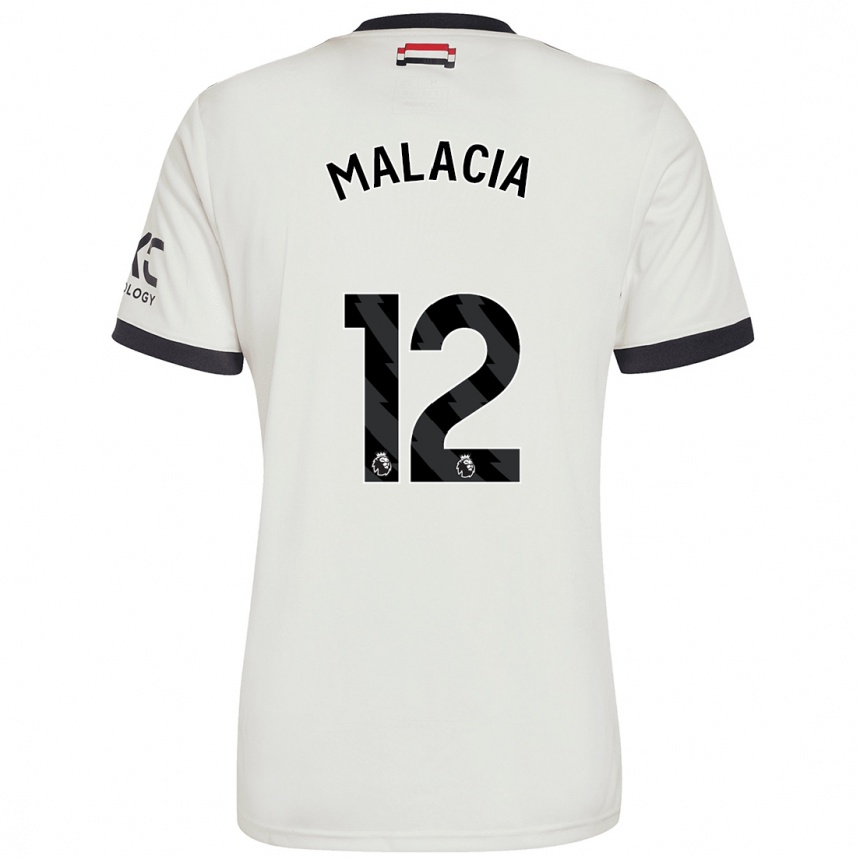 Niño Fútbol Camiseta Tyrell Malacia #12 Blanquecino Equipación Tercera 2024/25