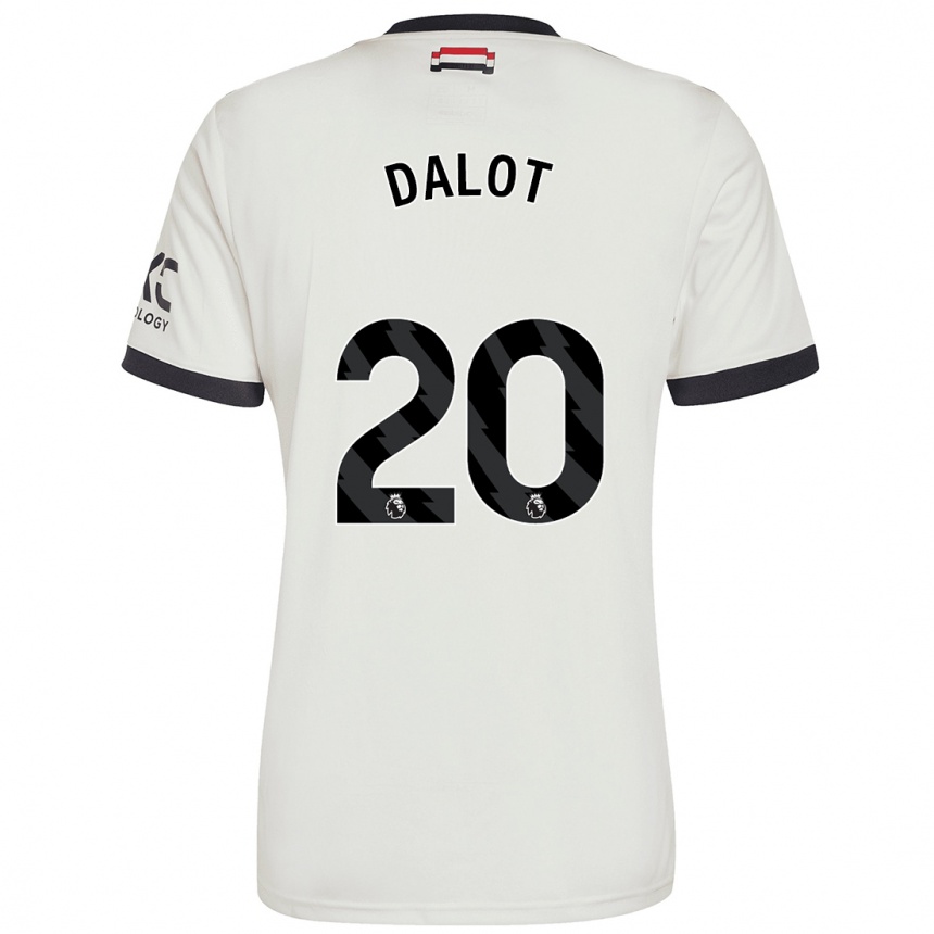 Niño Fútbol Camiseta Diogo Dalot #20 Blanquecino Equipación Tercera 2024/25