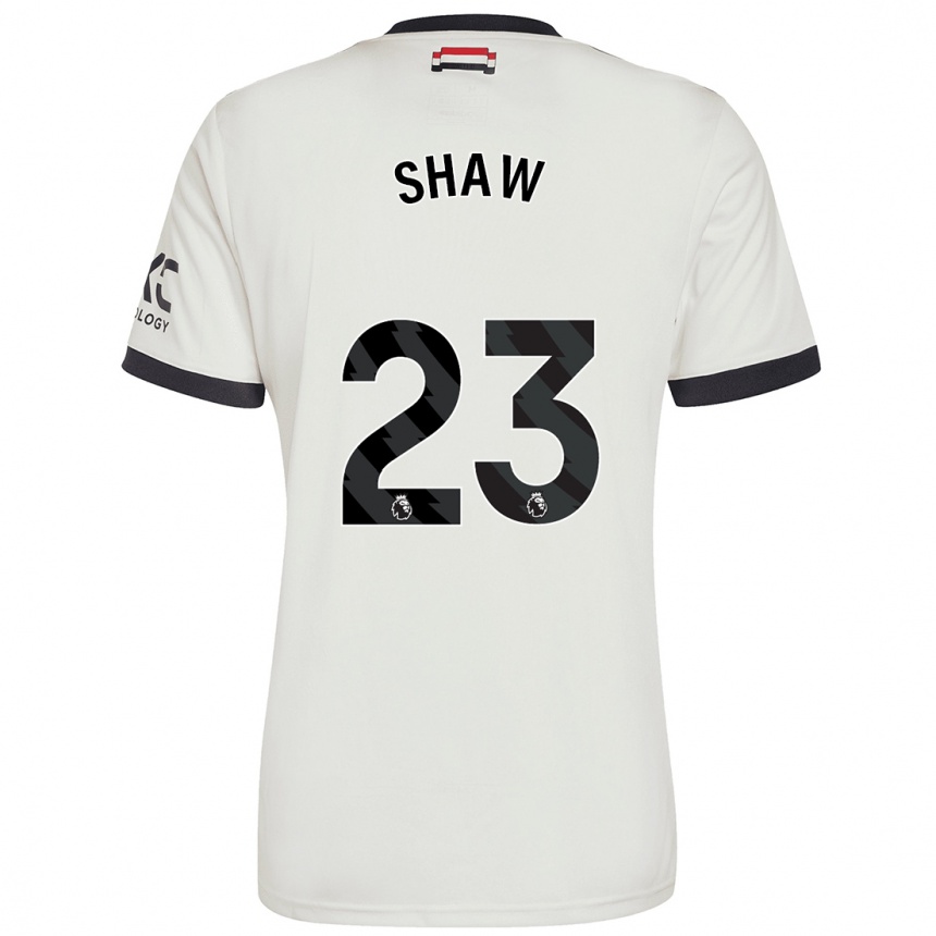 Niño Fútbol Camiseta Luke Shaw #23 Blanquecino Equipación Tercera 2024/25