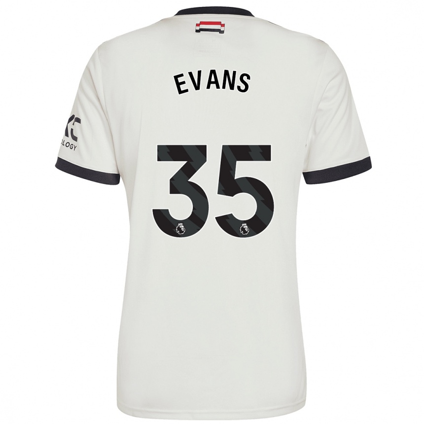 Niño Fútbol Camiseta Jonny Evans #35 Blanquecino Equipación Tercera 2024/25